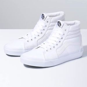 Used white high top Vans